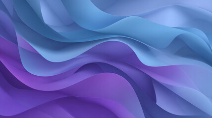 Abstract Wavy Gradient Background in Light Blue and Purple Tones