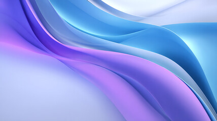 Abstract Wavy Gradient Background in Light Blue and Purple Tones