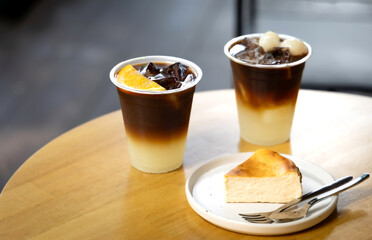 yuzu coffee and cheese cake