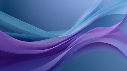Abstract Wavy Gradient Background in Light Blue and Purple Tones