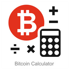 Fototapeta premium Bitcoin Calculator