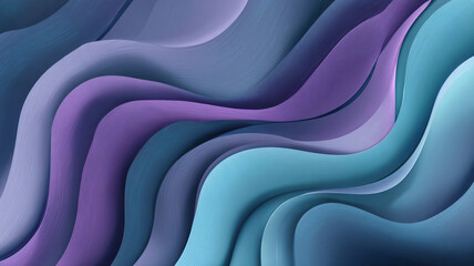 Abstract Wavy Gradient Background in Light Blue and Purple Tones
