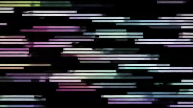 Colorful Motion Blur Lines on Black Background