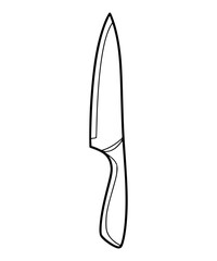 Kitchen Knife Line Art