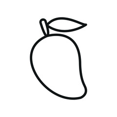 Flat mango icon, perfect for tropical fruit, healthy food, juice labels, and summer-themed visuals.