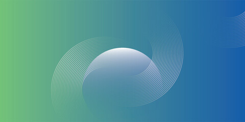 Abstract Green Fluid Banner Template. Modern background design. gradient color. Dynamic Waves good simple nice