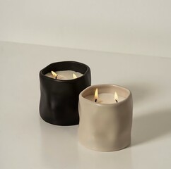 candles on a white background