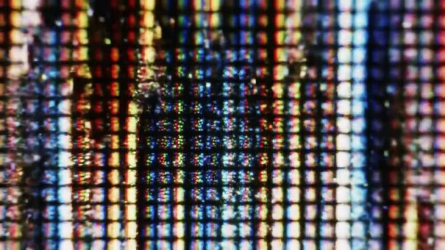 Pixelated Abstract: Digital Grid Display