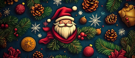 Seamless Christmas pattern.