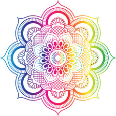 Pastel Rainbow Mandala – Soft Spiritual Pattern for Calm and Focus