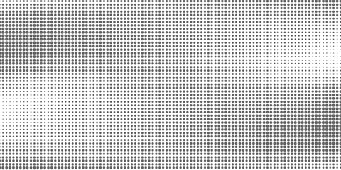 Dot gradation texture. Retro halftone gradient background.