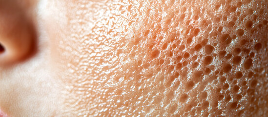 Fototapeta premium Close up of rough skin pores