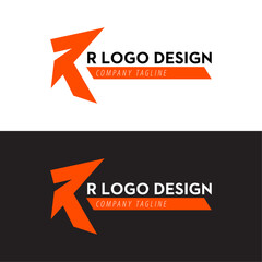 Bold R Logo Design — Modern Business Logo with Custom Tagline

