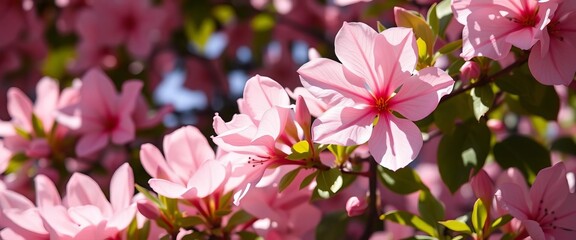 Sun-dappled petals, soft pink blooms, delicate texture, shadow play,  shadow,  soft