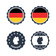 Germany stamp set, German product label