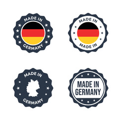 made in Germany labels set, German product emblem