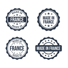 made in France labels set, French product emblem