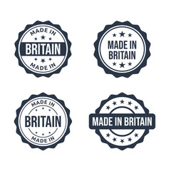 made in United Kingdom labels set, Great Britain product icons