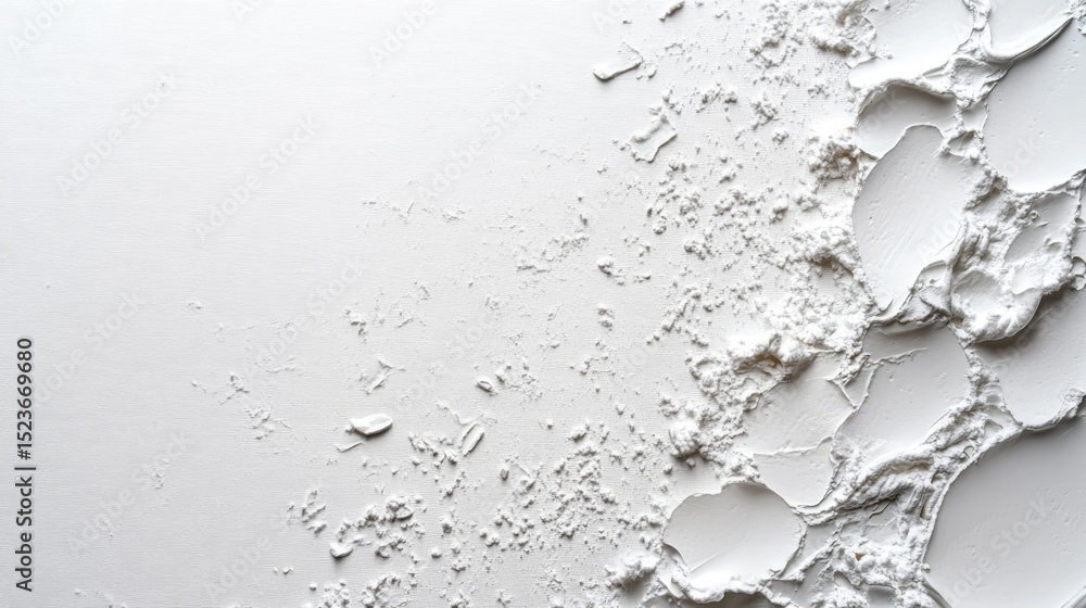 Poster textured white surface studio setting photography clean environment close-up view horizontal arrange