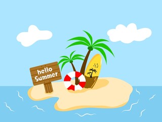 summer vacation on the beach