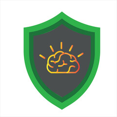 vector illustration of a shield