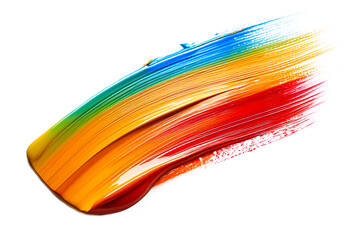 AI generative image. Multicolor brush stroke