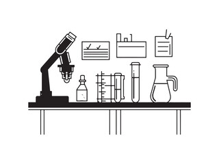 Testing Lab Ultra Minimalist 2D Line Set 