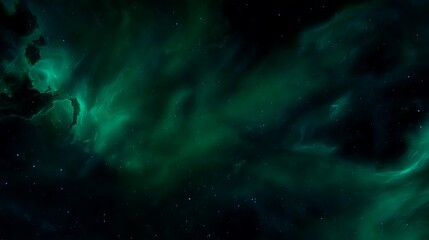 Emerald cosmic clouds in deep space