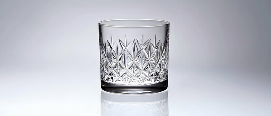 Etched Clear Glass Tumbler