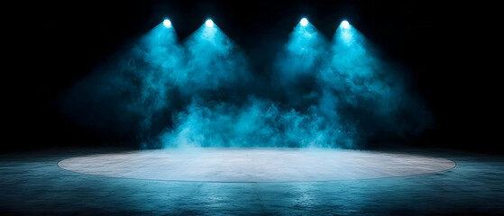 Blue Spotlight Stage Lighting Effect