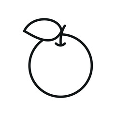 Flat orange fruit icon, ideal for healthy food, citrus drinks, organic brands, and summer visuals.