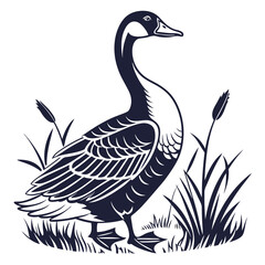 duck vector silhouette design ,ai generator