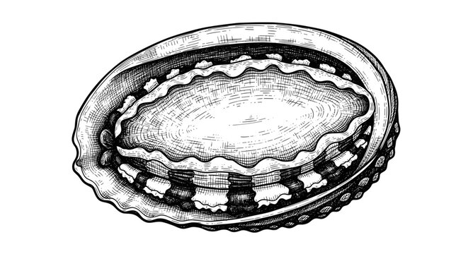 Abalone shell illustration. Detailed abalone shell drawing shows iridescence and texture.  Abalone shell illustration perfect for crafting, jewelry design, and ocean-themed projects.