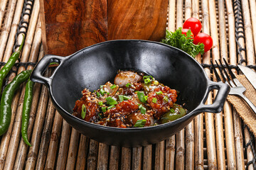 Fried spicy chicken chili