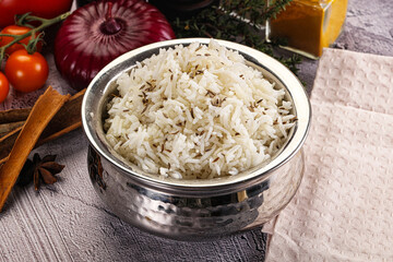 Indian cuisine jeera basmati rice
