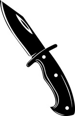 Obraz premium Black and white knife vector illustration