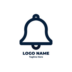 Obraz premium Vector bell logo symbol bell outline bell graphic bell clean bell for mobile application UI notification professional identity elegant branding concept design template