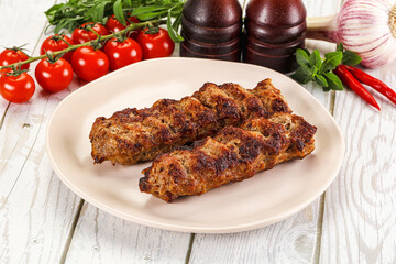 Chicken kebab minced meat and spices