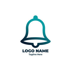 Logo bell vector bell clean bell flat bell symbol bell modern bell for mobile notification app branding corporate logo template minimal design web interface and business use