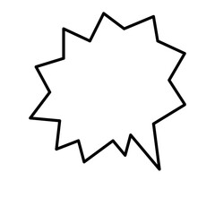 ギザギザの大声フレーム