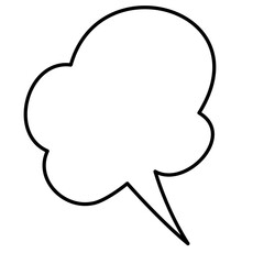 シンプルな吹き出しのイラスト