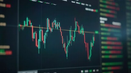 Professional Stock Market Background with Floating Chart Elements