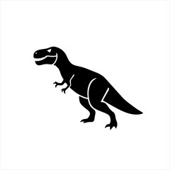 Simple Dinosaur Logo, T-rex Silhouette