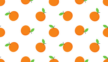 Seamless pattern with orange fruit.