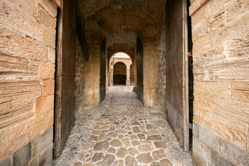 Ibiza, Spain; 1st October 2024: The Portal de Ses Taules is the majestic entrance to Dalt Vila, a UNESCO World Heritage Site.