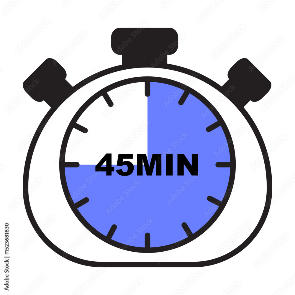 Poster time for action stopwatch icon symbol for speed and accuracy