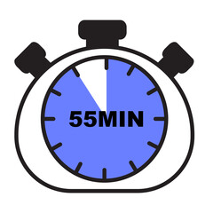 Time for Action Stopwatch and Clock Icon Vector Symbol for Business and Sports