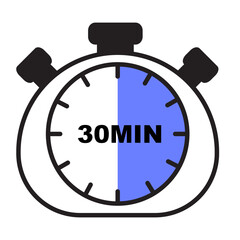 Time for action: a dynamic stopwatch icon symbolizing speed, accuracy, and the urgency of business, sport, and change