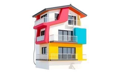 Colorful house architecture building exterior design home property residence structure