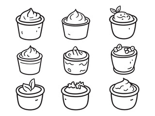 Vanilla Pudding Minimalist Line Art 
